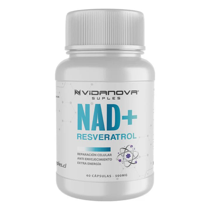 NAD+ Resveratrol 500mg, 60 Capsulas, Original