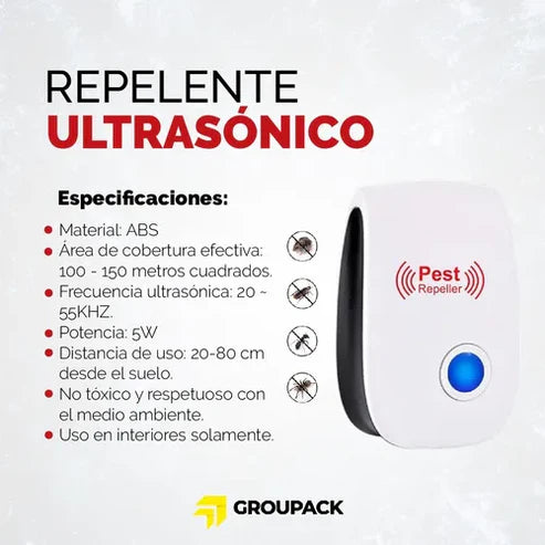 REPELENTE ULTRASÓNICO PARA INSECTOS - PEST REPELLER